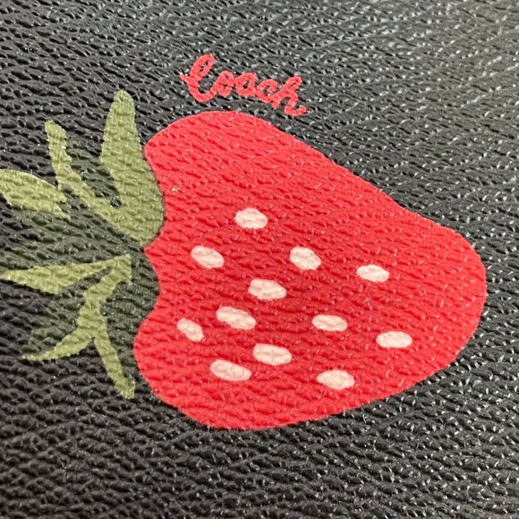 NWOT Coach Payton Hobo Bag in Black w/ Strawberry Print - Picture 3 of 5